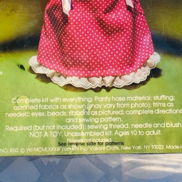 1983 Vintage Soft Sculpture Baby Doll Complete Kit - Picture 7 of 7